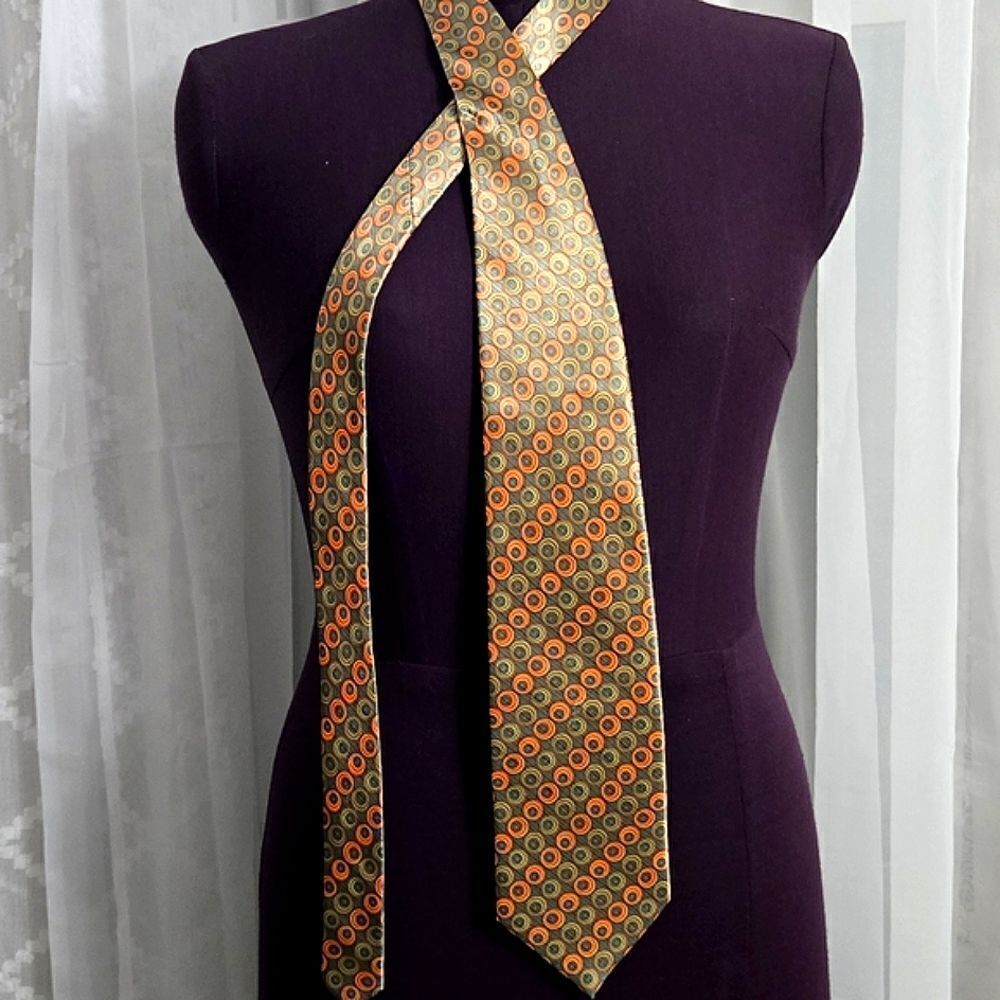 Adolfo Multicolor Geometric Men's Tie